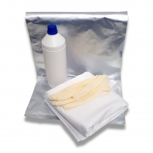 Disinfettante: kit omologato busta infettivi con lenzuolo cotone