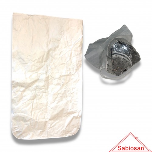 Ceneri: sacco sabiosan® termoisolante cm 100 x 130 barriera alluminio bioplatizzato biodegradabile.