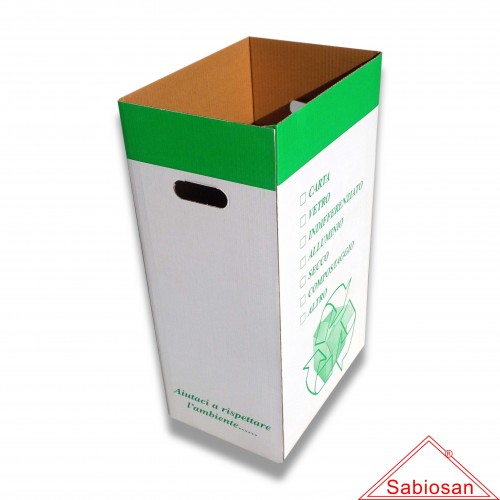 Contenitore sabiosan lt 50 cestino raccolta differenziata biodegradabile