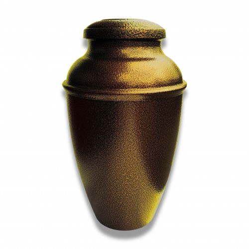 Ceneri urna alluminio an ottone Ø cm 17 x 29 h (lt 4) con custodia cellulosa.