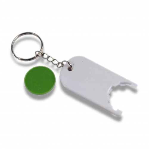 Gadget: porta chiavi plastica con gettone carrello.